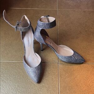 Audrey Brooke Glittering Silver Heels
